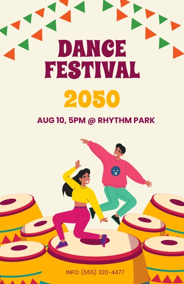 Free Creative Cool Festival Poster Template to Edit Online