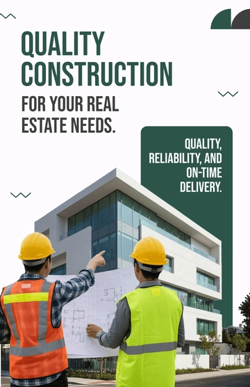 Free Construction Poster for Real Estate Template to Edit Online