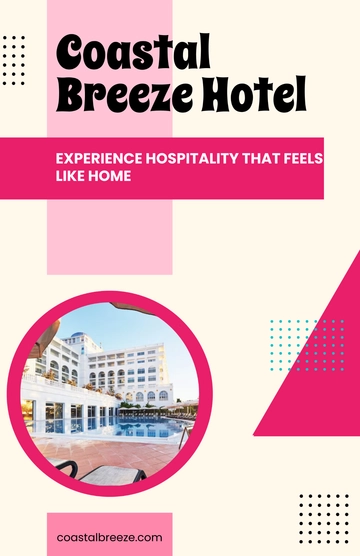 Free Pink Hospitality Poster Template to Edit Online