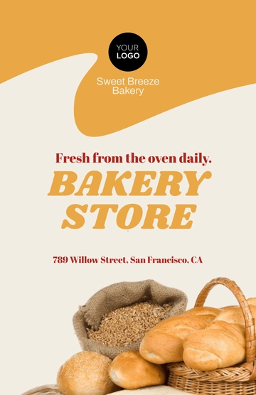 Free Bakery Store Poster Template to Edit Online