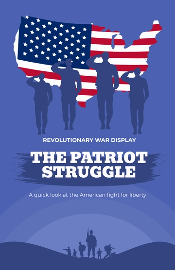 Free Blue Revolutionary War Display Poster Template to Edit Online Free Blue Revolutionary War Display Poster Template to Edit Online