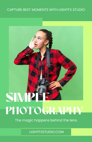 Free Simple Photography Poster Template to Edit Online