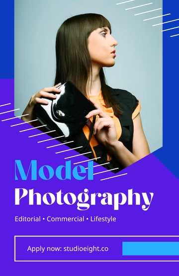 Free Model Photography Poster Template to Edit Online