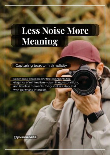 Free Minimalistic Photography Poster Template to Edit Online