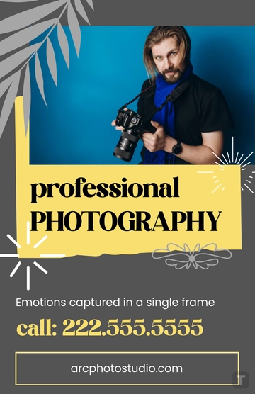 Free Professional Photography Poster Template to Edit Online