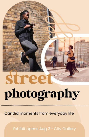 Free Street Photography Poster Template to Edit Online