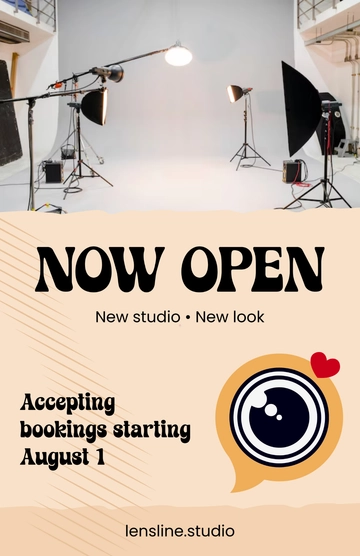 Free Photography Announcement Poster Template to Edit Online