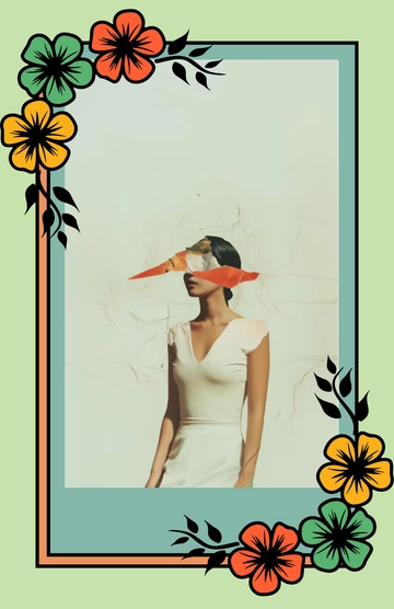 Free Flower Poster Frame to Edit Online