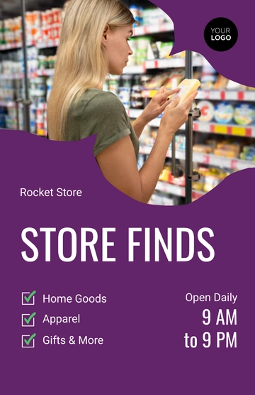 Free Store Poster Template to Edit Online