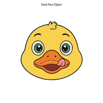 Free Duck Face Clipart to Edit Online