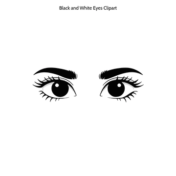 Free Black and White Eyes Clipart to Edit Online