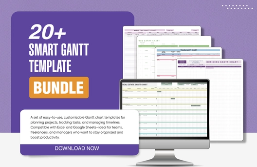 20+ Smart Gantt Template Bundle