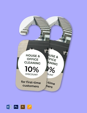 Professional Cleaning Service Door Hanger Template