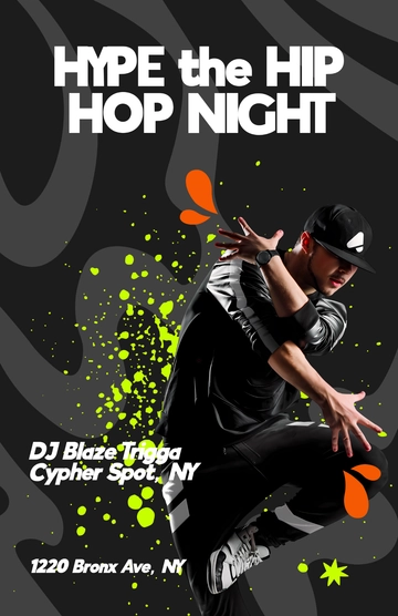 Free Cool Hip Hop Poster Template to Edit Online