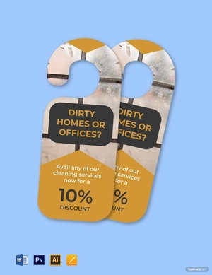 Sample Cleaning Service Door Hanger Template