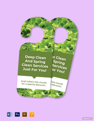 Spring Cleaning Door Hanger Template
