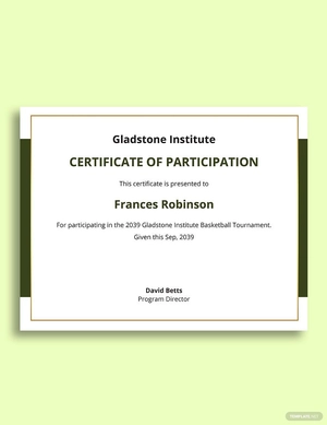 Basketball League Certificate Template