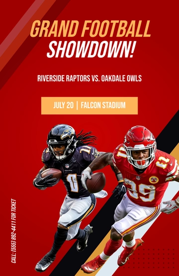 Free Football Sports Poster Template to Edit Online