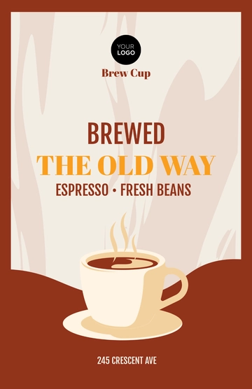 Free Vintage Coffee Shop Poster Template to Edit Online