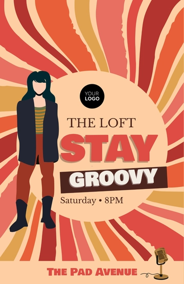 Free Vintage 70s Poster Template to Edit Online