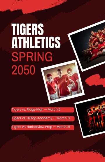 Free Creative Sports Schedule Poster Template to Edit Online