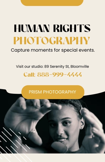 Free Human Rights Photography Poster Template to Edit Online