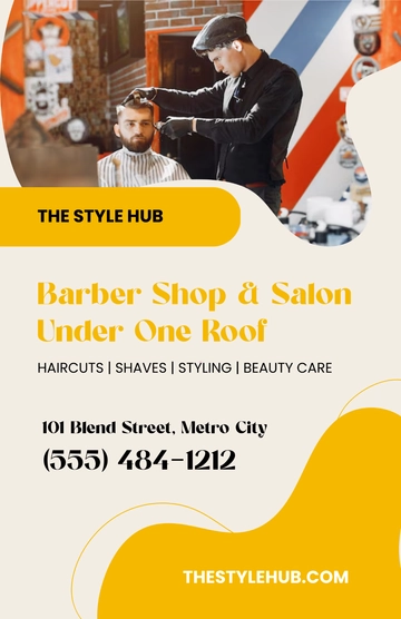 Free Barber Shop and Salon Poster Template to Edit Online