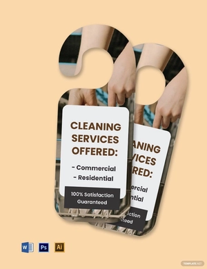Cleaning Service Door Hanger Template