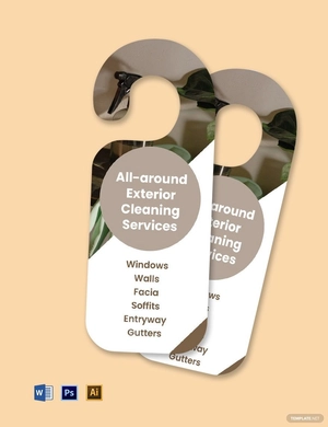 Exterior Cleaning Door Hanger Template