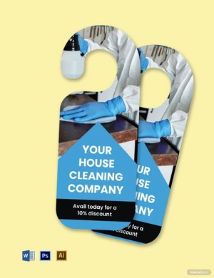 House Cleaning Door Hanger Template