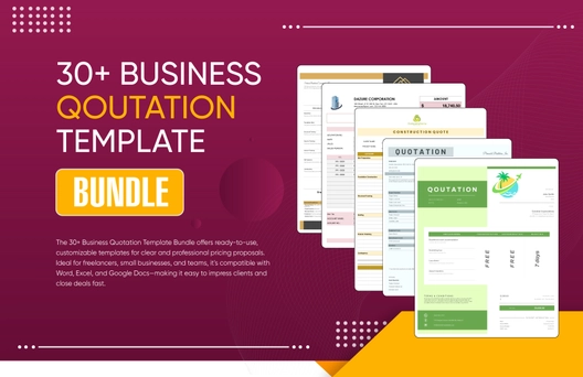 30+ Business Quotation Template Bundle