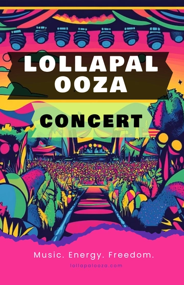 Free Lollapalooza Concert Festival Poster Template to Edit Online