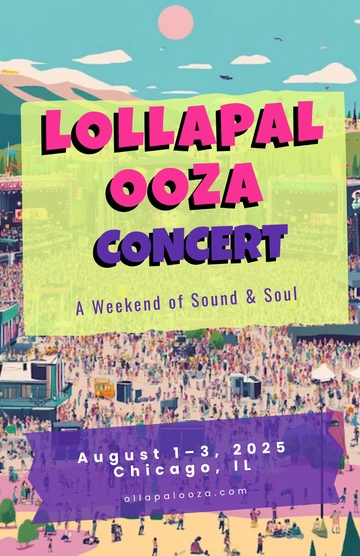 Free Lollapalooza Event Poster to Edit Online