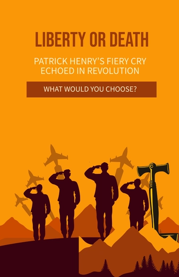 Liberty or Death Revolutionary War Poster Template Liberty or Death Revolutionary War Poster Template