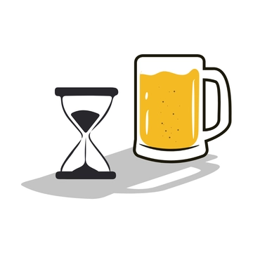 Free Simple Beer Time Clipart Template to Edit Online