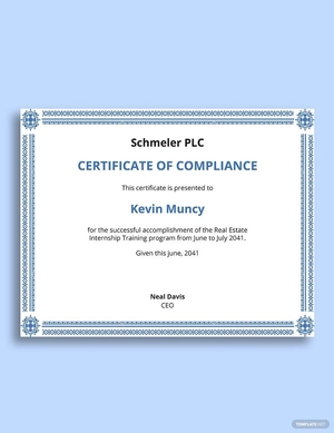 Real Estate Certificate Program Template
