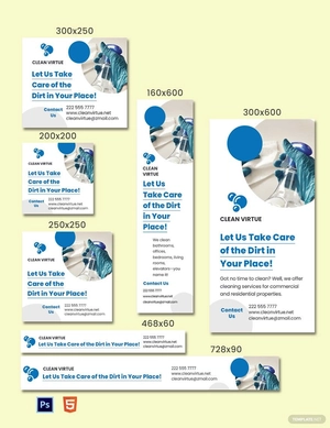 Cleaning Service Advertising Banner Template