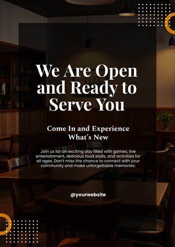 Free Graphic We Are Open Poster Background Template to Edit Online