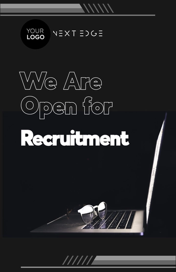 Free We Are Open for Recruitment Poster Template to Edit Online