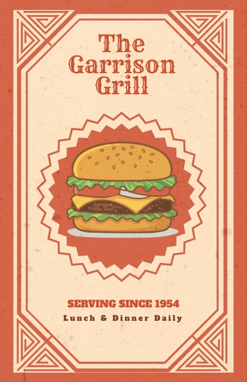 Free Professional Vintage Restaurant Poster Template to Edit Online