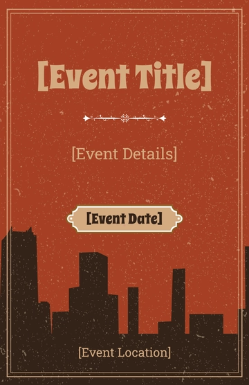Free Blank Vintage Event Poster Template to Edit Online