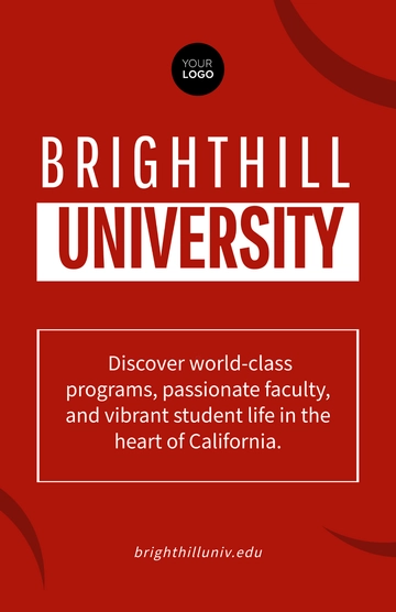 Free Red University Presentation Poster Template to Edit Online