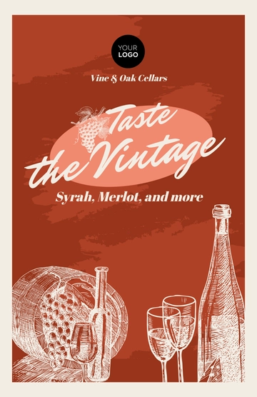 Free Vintage Wine Poster Template to Edit Online