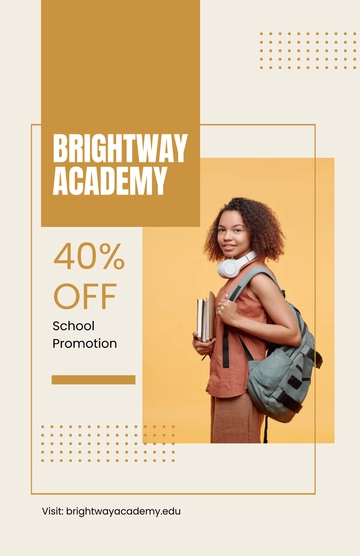 Free School Promotional Poster Template to Edit Online