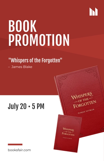 Free Red Book Promotional Poster Template to Edit Online
