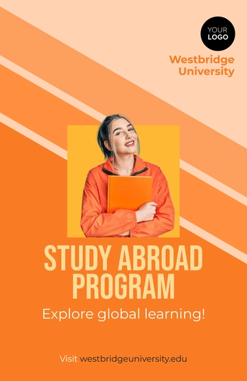 Free Orange University Study Poster Template to Edit Online