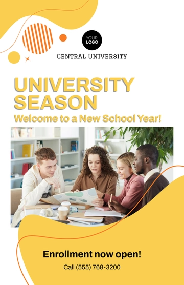 Free University Communications Poster Template to Edit Online
