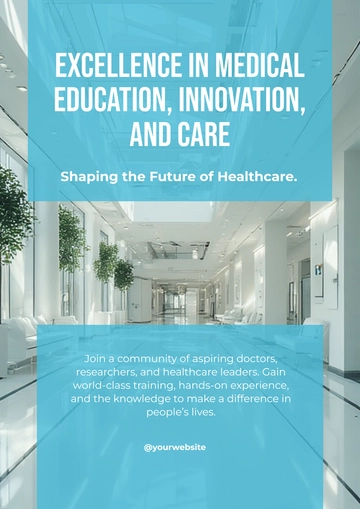 Free Medical University Poster Template to Edit Online