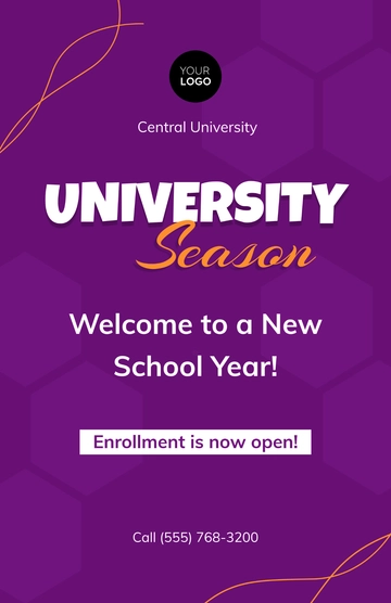 Free Creative University Season Poster Template to Edit Online