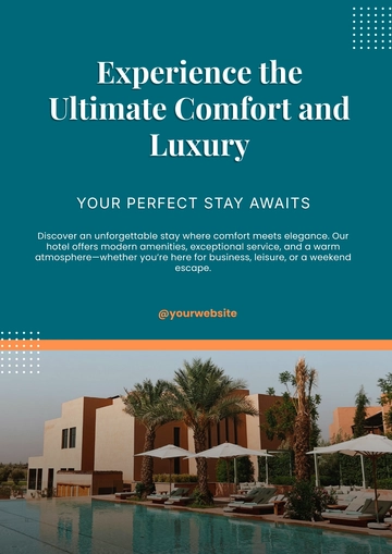 Free Blank Hotel Promotional Poster Template to Edit Online